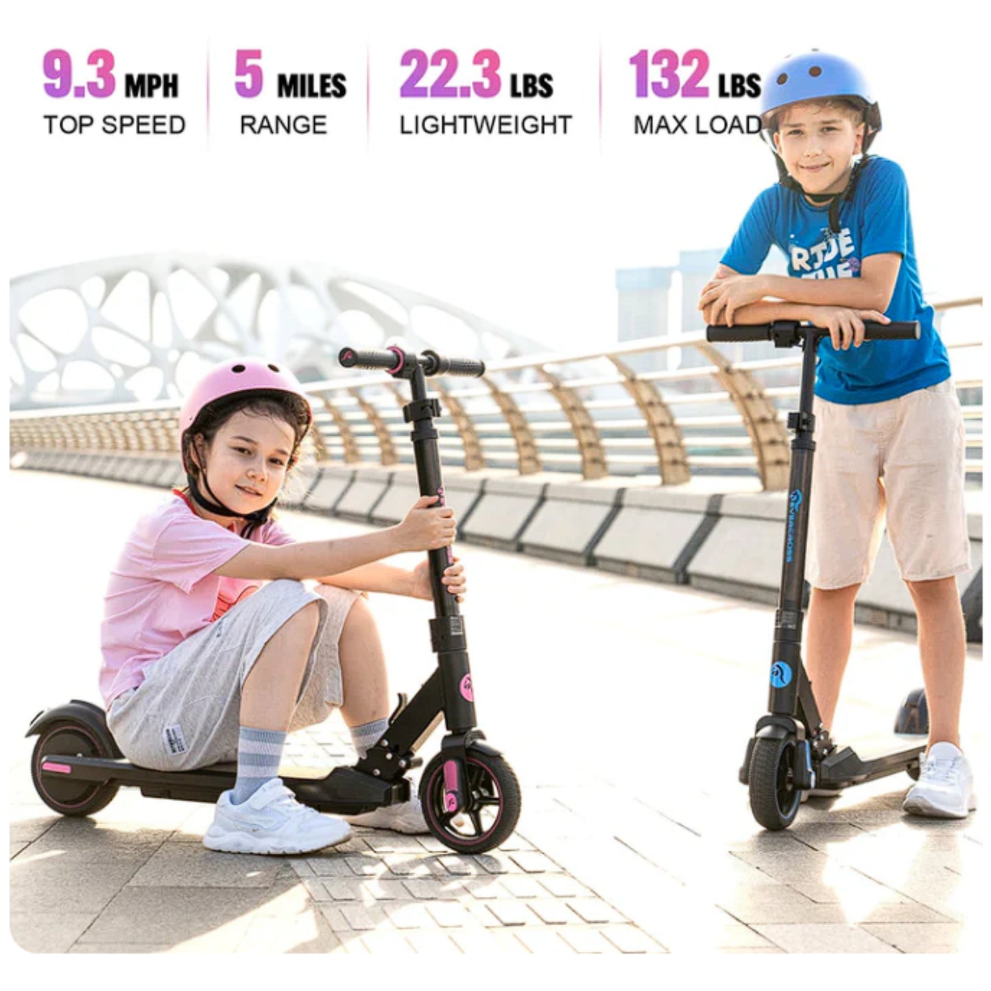 MKe2go Electric Scooter for Kids. Foldable